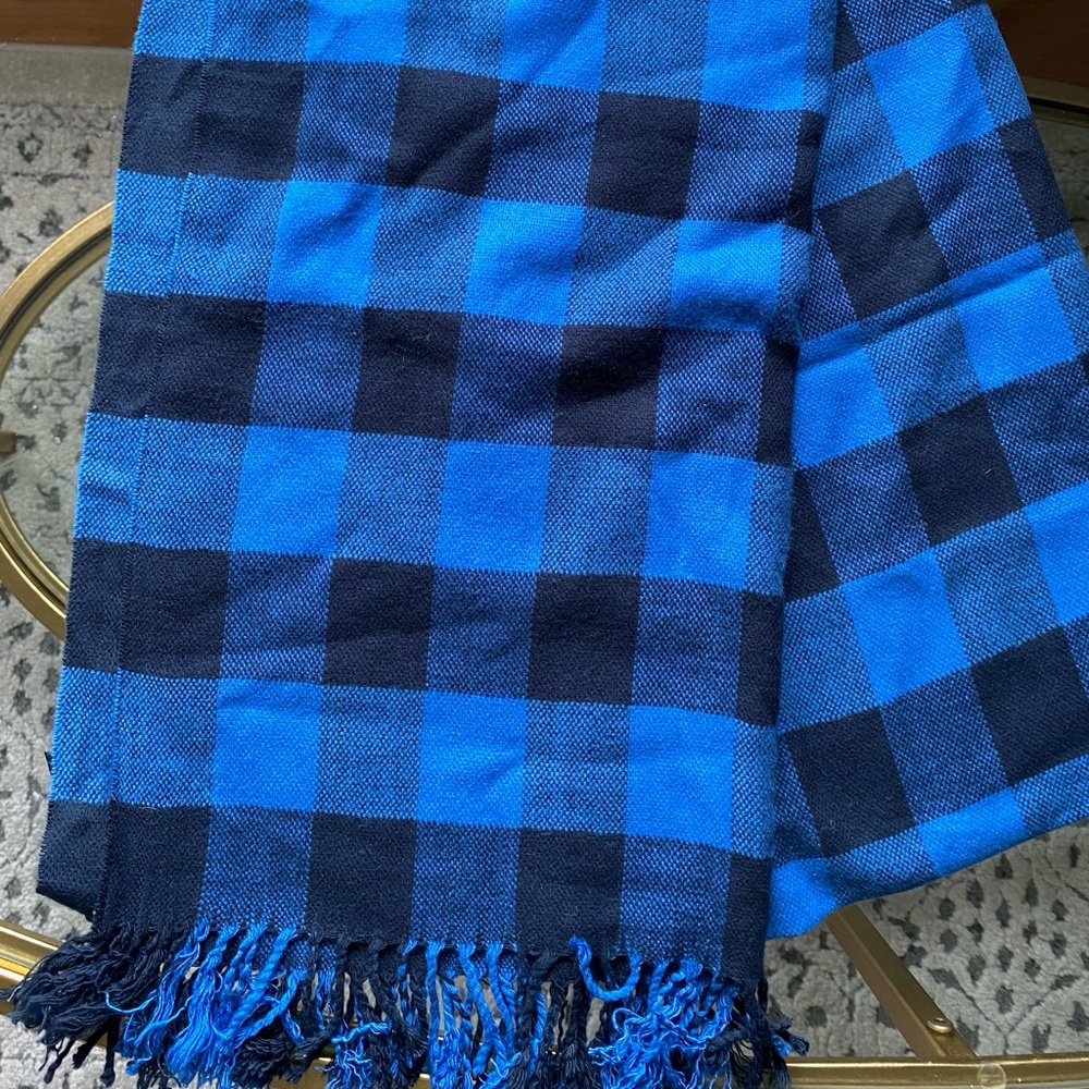 Blue Plaid winter scarf never worn